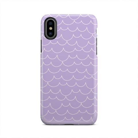 Purple And White Horizontal Lines Ocean iPhone X