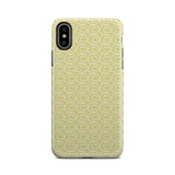 Yellow And White Wave Ocean Pattern iPhone X Case