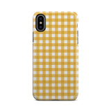 Orange And White Plaid Picnic Fall Cute iPhone X