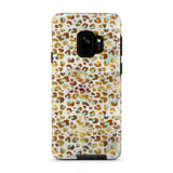 Light Blue And Gold Cheetah Print Animal iPhone X