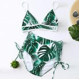 Jungle Print High-Waisted Bikini