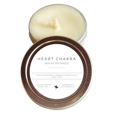 Heart Chakra - Handmade Soy Healing Candle