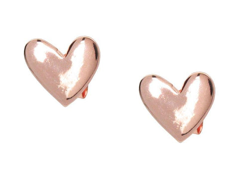 Rose Gold Sterling Silver Heart Earrings