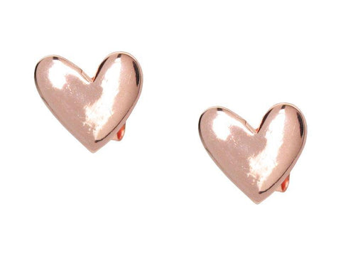 Rose Gold Sterling Silver Heart Earrings