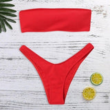 Bandeau Bikini with Sexy Tie Up Cheeky Bottoms