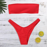 Bandeau Bikini with Sexy Tie Up Cheeky Bottoms