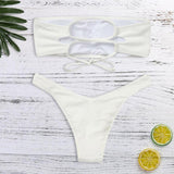 Bandeau Bikini with Sexy Tie Up Cheeky Bottoms