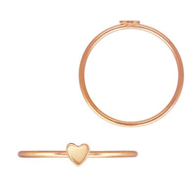 Rose Gold Filled Minimalist Heart Ring