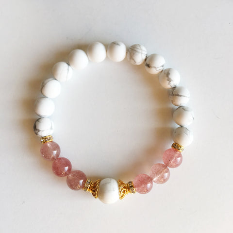 Muscovite and White Howlite Bracelet