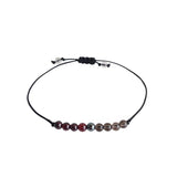 Garnet, Hematite & Smoky Quartz Bracelet