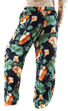 Leaf Print Boho Parchute Pants