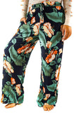 Leaf Print Boho Parchute Pants