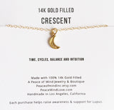 Time - Mini Crescent Moon 14k Gold Filled