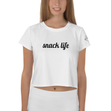 "Snack Life" Print Crop Top Tee