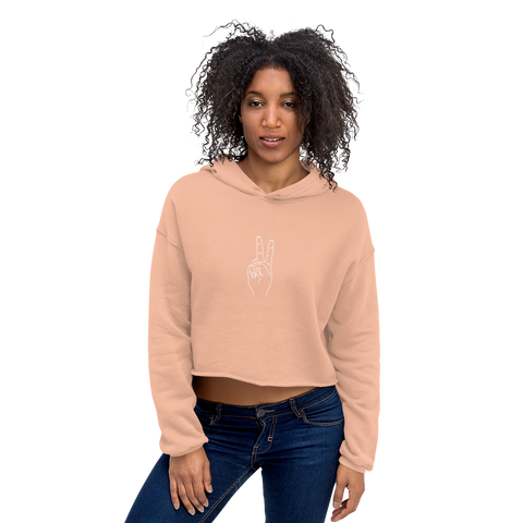 Kawaii Peace Crop Hoodie