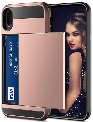 Phone Case with Hidden Sliding Door Wallet (Huawei P20, P30)