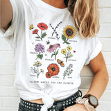 'Bloom Where You Are Planted' Cotton Tee