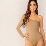 One Shoulder Form Fitting Bodysuit