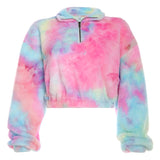 Rockmore Tie Dye Zippered Collar Pull-over or Coat