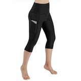 High Waisted Yoga Pant Capris with Pockets