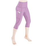 High Waisted Yoga Pant Capris with Pockets