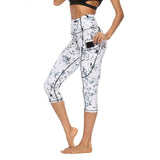 High Waisted Yoga Pant Capris with Pockets