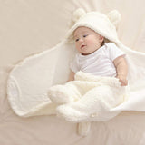Newborn Plush Hooded Blanket