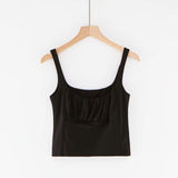 Sweet Ruched Tank Crop Top