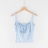 Sweet Ruched Tank Crop Top