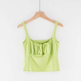 Sweet Ruched Tank Crop Top