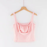 Sweet Ruched Tank Crop Top