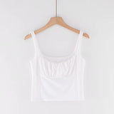 Sweet Ruched Tank Crop Top