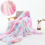 Shaggy Faux Fur Long Hair Decorative Throw Blanket