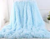 Shaggy Faux Fur Long Hair Decorative Throw Blanket