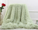 Shaggy Faux Fur Long Hair Decorative Throw Blanket