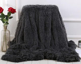 Shaggy Faux Fur Long Hair Decorative Throw Blanket