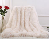 Shaggy Faux Fur Long Hair Decorative Throw Blanket