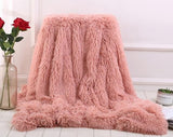 Shaggy Faux Fur Long Hair Decorative Throw Blanket