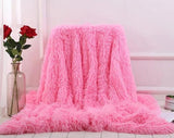 Shaggy Faux Fur Long Hair Decorative Throw Blanket