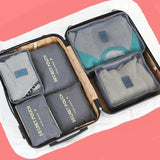 NEW 6 piece Packing Organizer Travel Set Essentials