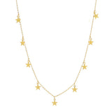 Heart or Star Pendant Choker Necklace