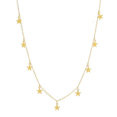 Heart or Star Pendant Choker Necklace