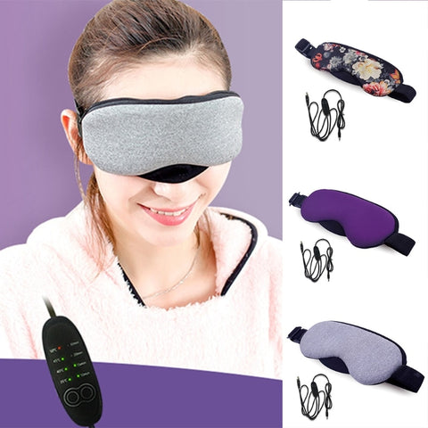 New Temperature Control Heat Steam Cotton Eye Mask Dry Tired Compress USB Hot Pads Eye Care Hot!