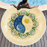 Hippie Mandala Custom Tropical Tassel Round Beach Towel Bath Towel Microfibre Compressed Bathroom Towels Bath Towels for Adults