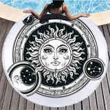 Hippie Mandala Custom Tropical Tassel Round Beach Towel Bath Towel Microfibre Compressed Bathroom Towels Bath Towels for Adults